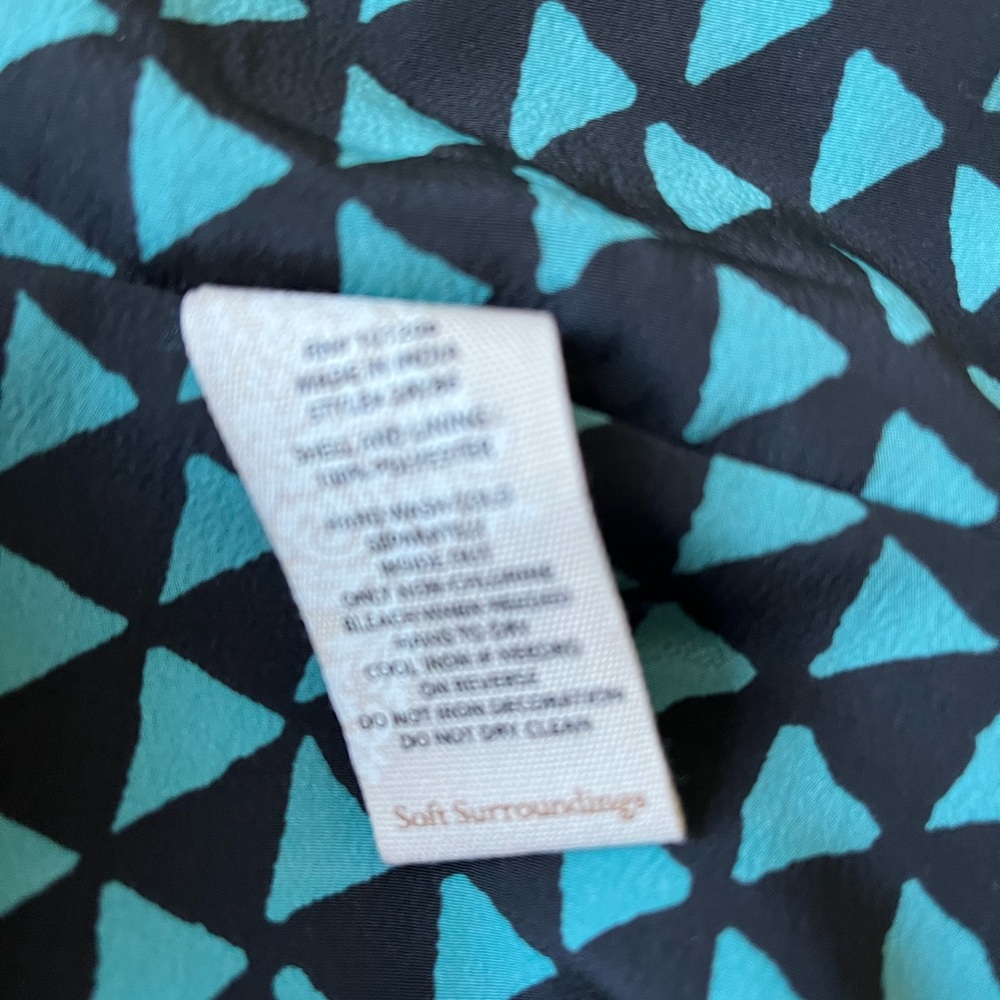 Blue Patterned Women's Top - Picture 11 of 12